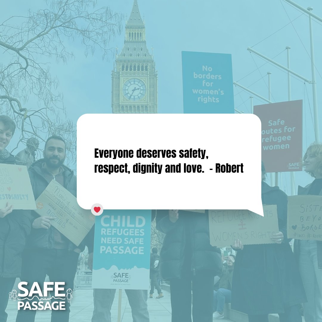 We asked - you answered!

It's clear that most of us want refugees to feel safe, loved and welcomed - not forced onto dangerous journeys.

If you haven't already, join the fight for #RoutesToSafety - safepassage.org.uk/routes-to-safe… 🧡

#SafeRoutesSaveLives