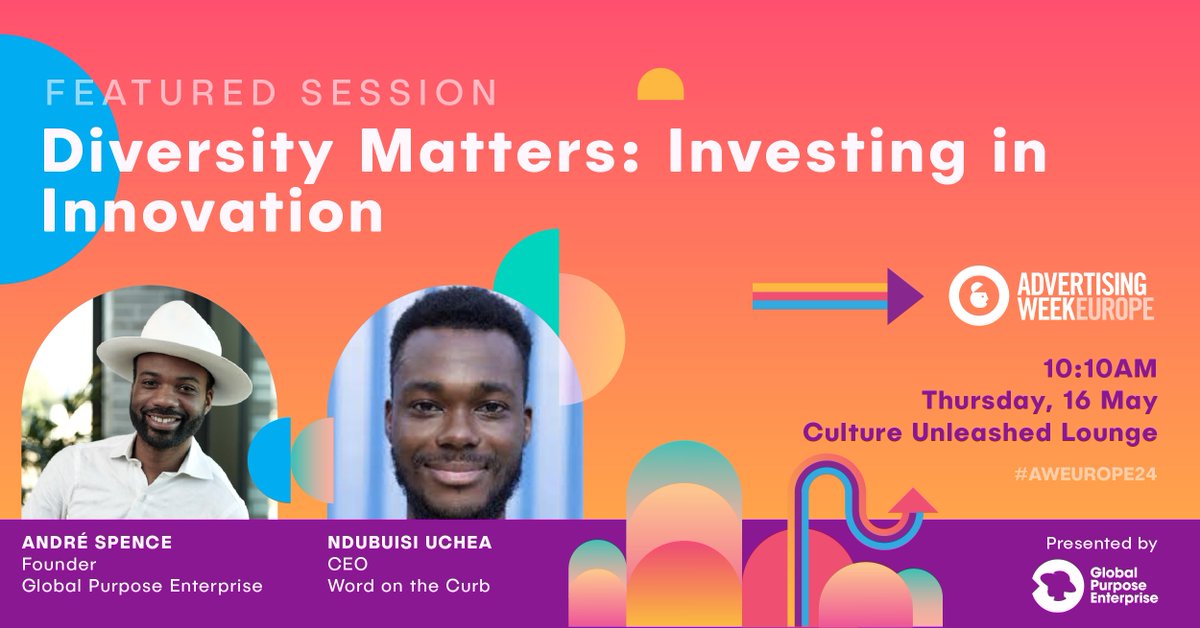 Don't miss out on the opportunity to hear from Andre Spence & Ndubuisi Uchea. Together they'll discuss the importance of Gen Y and Gen Z for the longevity of your brand. bit.ly/3WzeUkW

#AWEurope24