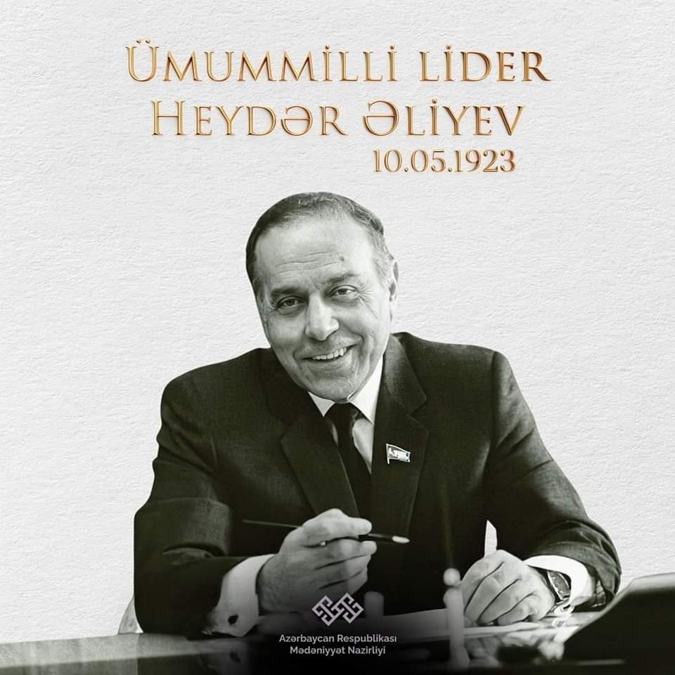 Bu gün Ümummilli lider Heydər Əliyevin anadan olmasından 101 il ötür

#Azərbaycan #ÜmummilliLider #HeydərƏliyev #UluÖndər #mədəniyyət