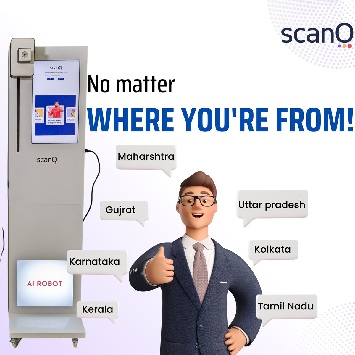 scanO air caters to a global audience! The AI voice guide provides clear instructions in multiple languages during the scanning process. This ensures a comfortable and stress-free experience for patients of all backgrounds. #MultilingualSupport #scanOairAccessibility.