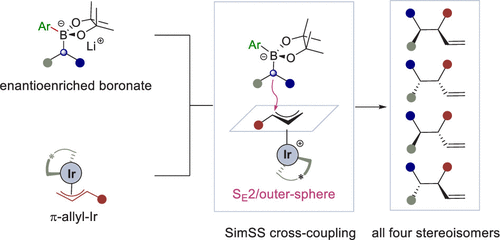 Not once but twice! Our latest work, out now @J_A_C_S, provides an access to two chiral centers via Simultaneous Stereoinvertive and Stereoselective (SimSS) Cross-Coupling. Great work Hong-Cheng, @zswang93, and team . Check out the link below pubs.acs.org/doi/full/10.10…