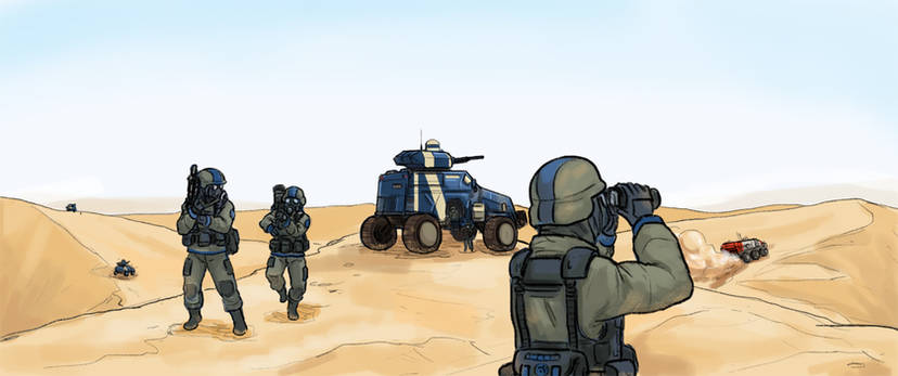 choitukaee's tweet image. Kiith Sidiim LAV team observing Rachel S'jet's baserunner. #sketcho #fanart #Homeworld #DesertsofKharak