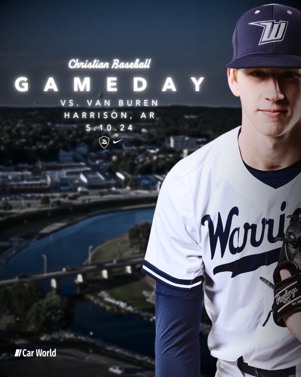 BASEBALL GAME DAY It's round 2 of the 5A State Tournament and Warrior Baseball will take on the Van Buren Pointers. First pitch set for 2:30 in Harrison. #WARRIORVILLE PRESENTED BY CAR WORLD