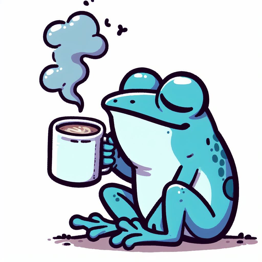 ... and by the way. The frog is blue! @croakcronos