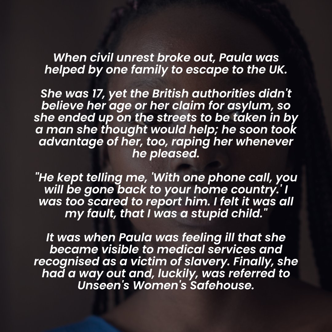 Meet Paula; when she came to @UnseenUK Women's Safehouse, she had suffered abuse all her life. It's hard to comprehend what a lifetime of this type of treatment can do to a person's mental health. Read the full story here: bit.ly/3Tl40wQ #knowmorein24 #antislavery