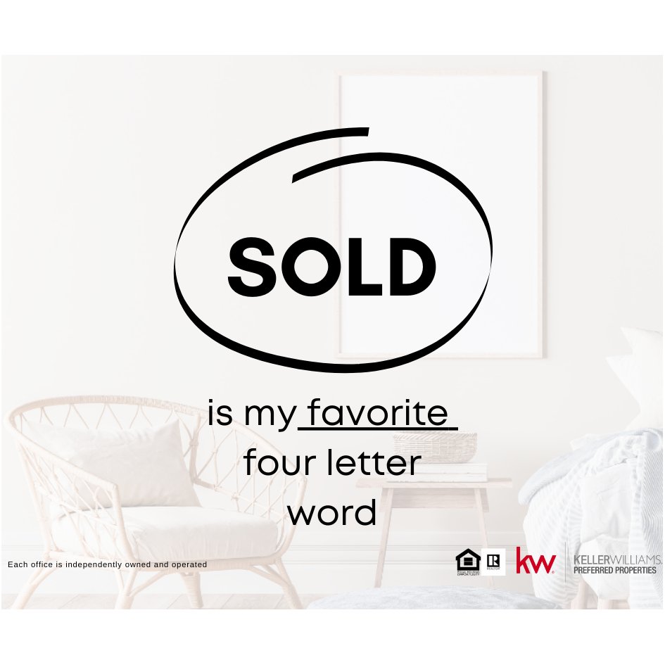 Sold! My favorite four-letter word. It's not just about transactions; it's the culmination of effort, trust, and satisfaction. Join me in celebrating the power of closing deals! 💼💰 #Sold #Success #Realtor #Realestateagent #Isellhomes #Letsworktogether