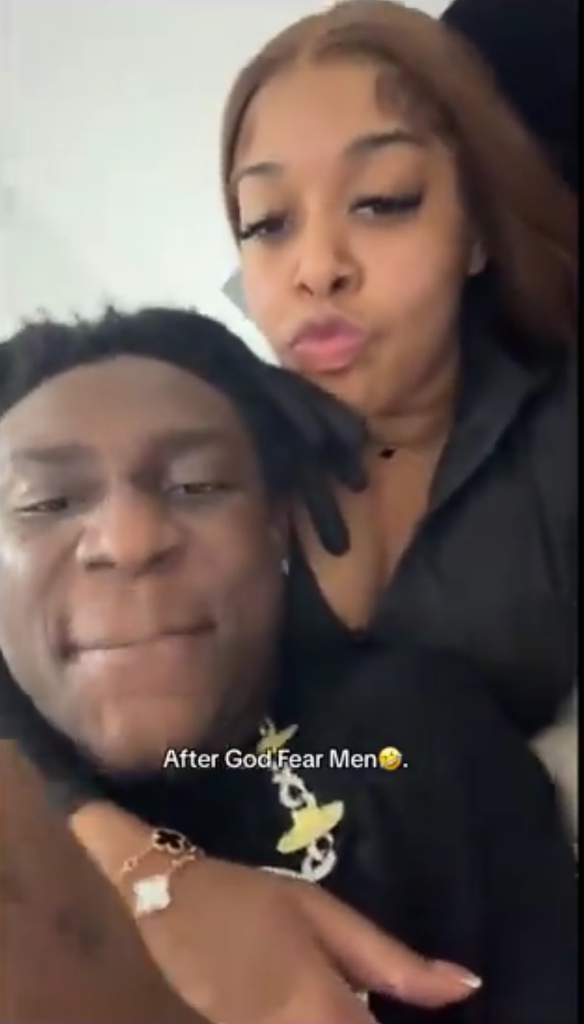 After God, fear men - UK-based lady says as she shares her loved-up video with singer Shallipopi after a video of him at a restaurant with another lady trended