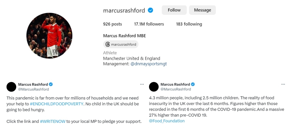 ⚽️ Researchers praise Marcus Rashford’s social activism Manchester United striker Marcus Rashford’s social activism should serve as a “blueprint” for other politically conscious celebrity athletes, according to a new academic study. Full story: 📲 gcu.ac.uk/aboutgcu/unive…