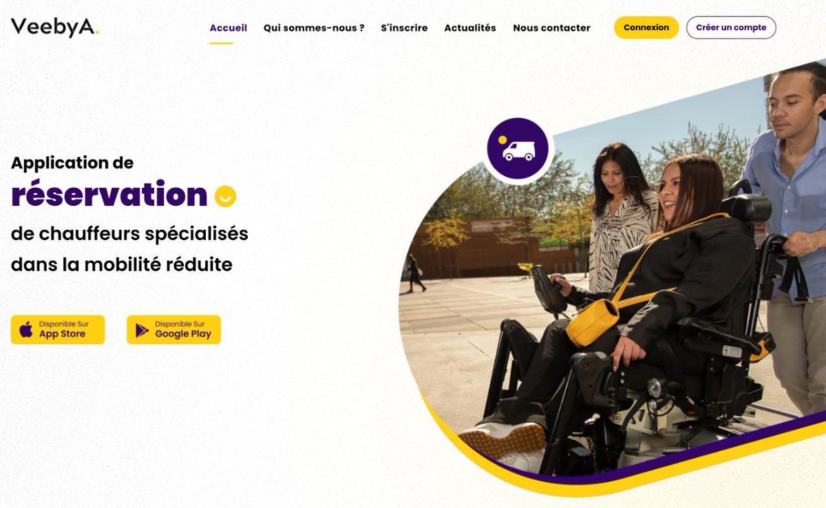 🚖 Réserver un chauffeur, un parcours du combattant pour les personnes #handi ? L'appli #VeebyA veut changer la donne en @iledefrance en offrant une option PMR Elle assure un accompagnement sur-mesure pour une mobilité #accessible. L'avez-vous testé ? veebya.fr