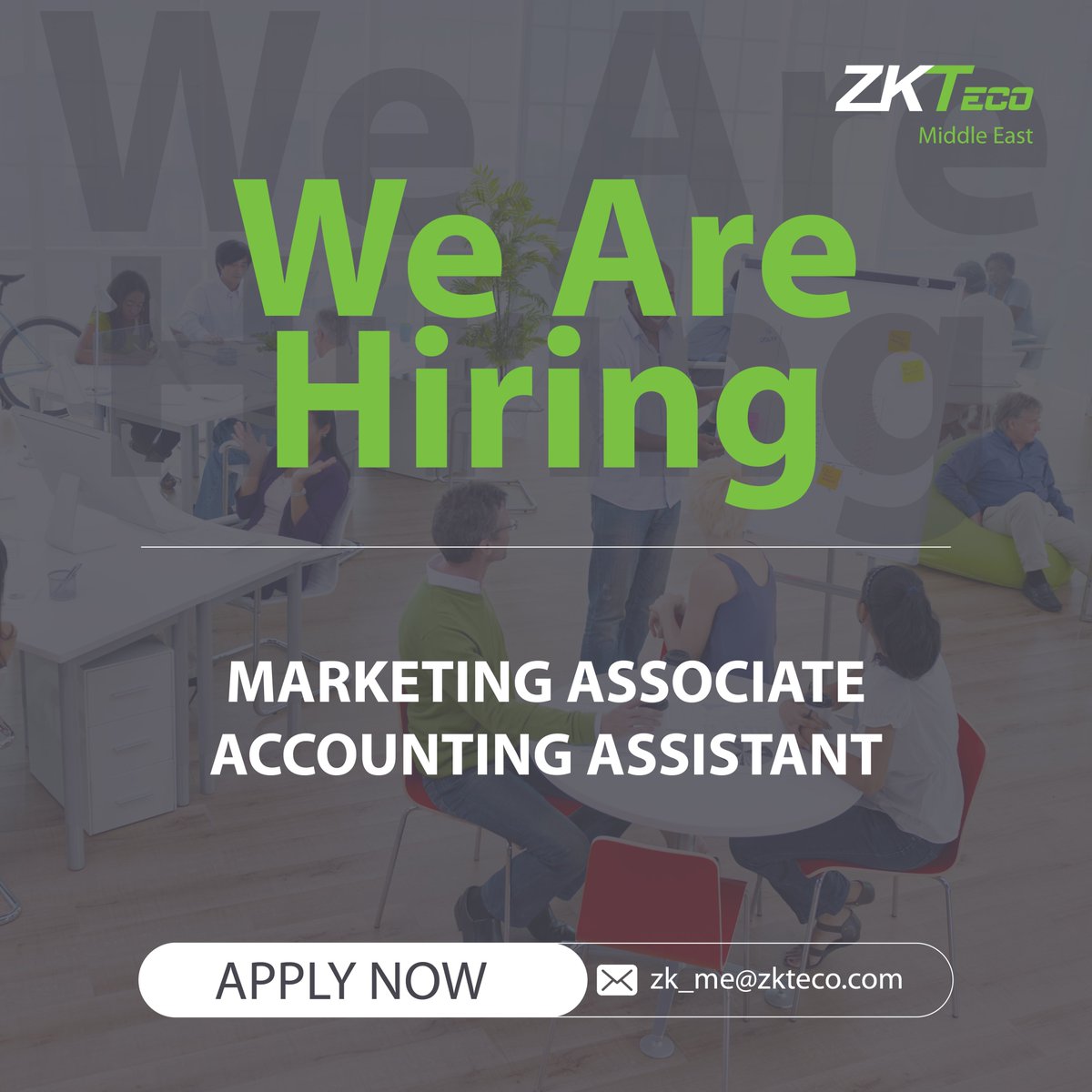 #ZKTeco #Hiring

Send your CV to zk_me@zkteco.com
#zktecohiring #JobNow #hiringnow #ApplyNow #JobinUAE