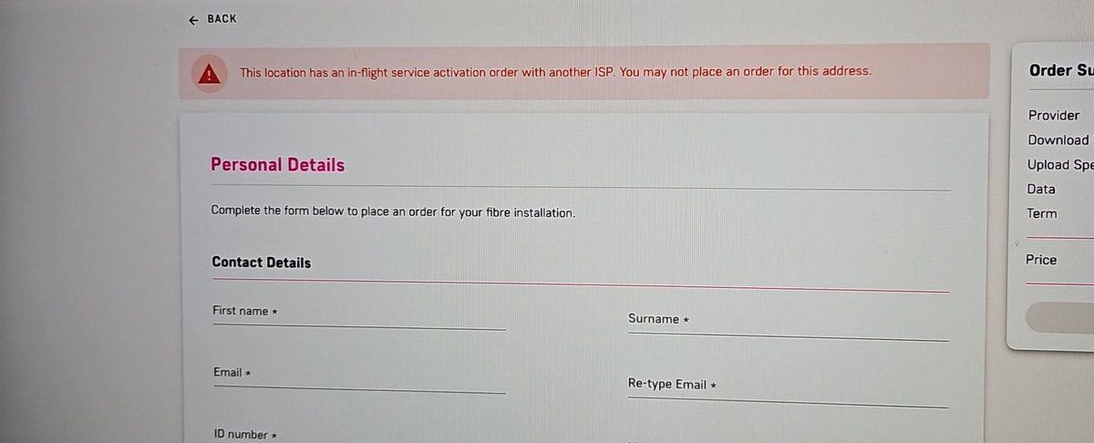 Day 5, LMAO, I swear down @vumatel just told me they can't find my address on their system, btw, ordered it through their site and the previous tenant had an active line with them. INCOMPETENCY at an all time high. LOL you can see their system picking up the address on THEIR site