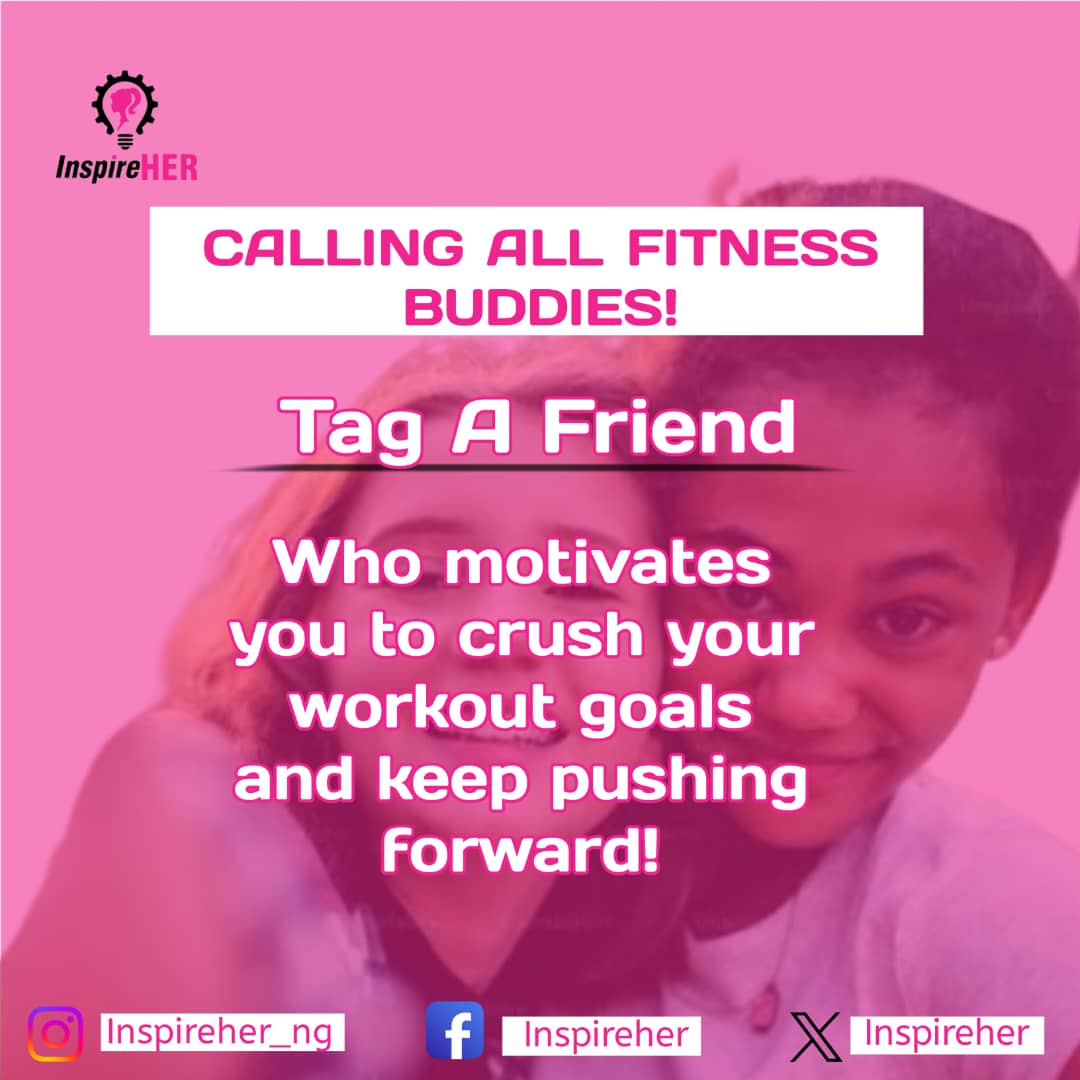 Fitness Inspired Ladies,

Shoutout to the friend who's always there to push you towards your fitness goals!

Tag them below and let's keep each other motivated!

#InspireHer
#InspiredGirl
#TagAFriend
#FitnessBuddy
#Fitnessmotivation
#workoutpartner