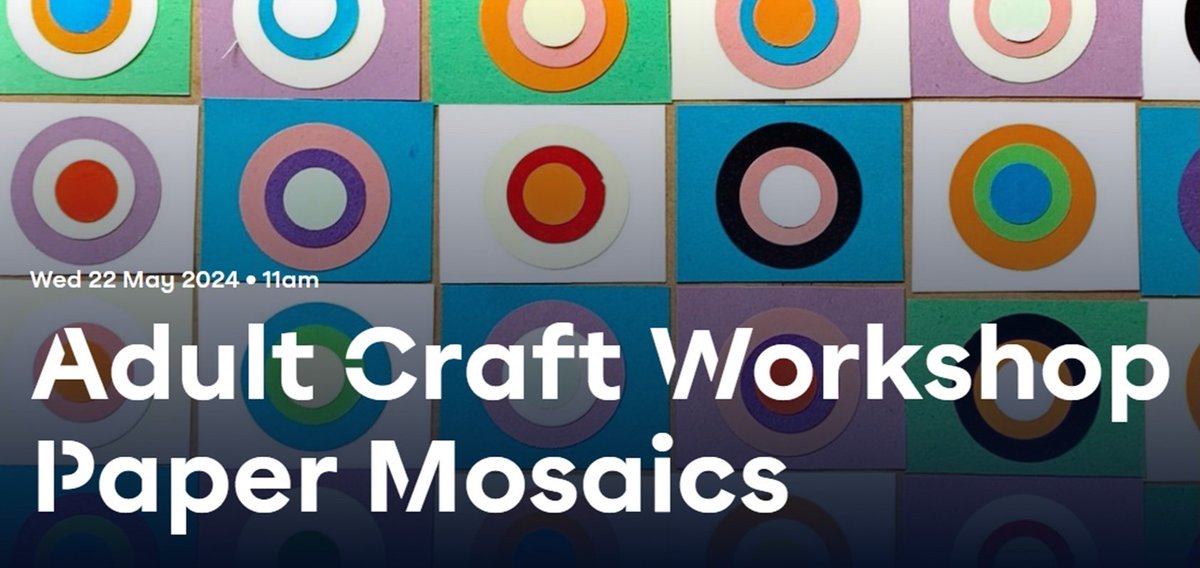 cwaclibraries's tweet image. Join Maike from the library team for a very relaxing and mindful paper mosaic workshop. Little squares and circles of coloured paper will be transformed into your own modern art piece.

Wednesday 22 May, 11am-1pm

Tickets £4 / Members £3.60
Book here: cwac.co/cHfaE