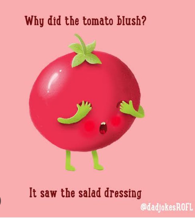 #riddleoftheday  around agriculture.

Why did the tomato blush ?
Because it saw the salad dressing.

#Agricissexy
#funnyriddlesaroundagriculture