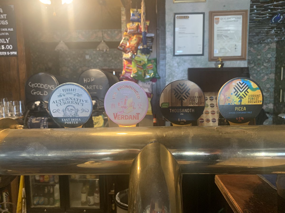 What a lovely day for a beer or two. We start the day with 7 casks on from @bowmanales @ArundelBrewery @FlowerPotsBrew @thornbridge and 4 kegs on from @VerdantBrew @Vibrant_Forest 😊