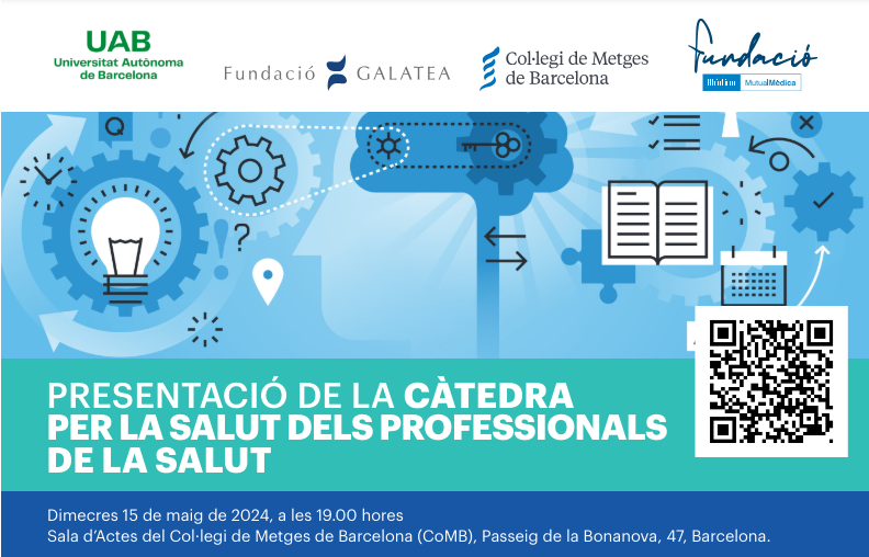 Com és la salut dels professionals de la salut? Per promoure la recerca en aquest àmbit @FundacioGalatea,  Fundació @MutualMedica, el CoMB i @medicinauab impulsen la 'Càtedra per a la Salut dels Professionals de la Salut' Es presentarà el 15/05 al Col·legi comb.cat/ca/comunicacio…