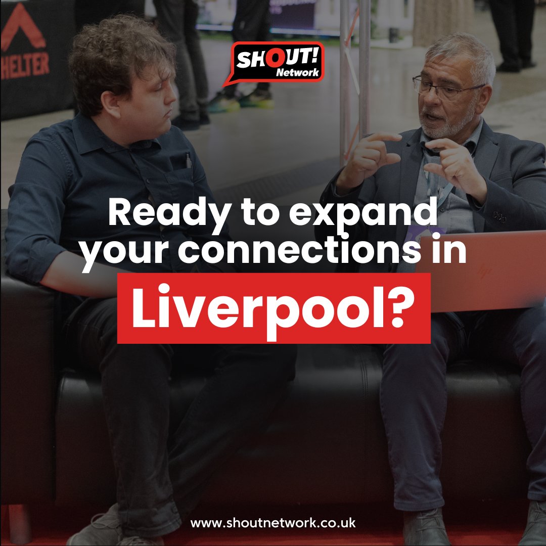 Are you looking to network in Liverpool? 📍 We are offering you the exciting opportunity to join our network and acquire a seat at your local Shout Network group! You don’t want to miss out on making long-lasting connections. 👇 Take that next step: i.mtr.cool/suywobxtlk