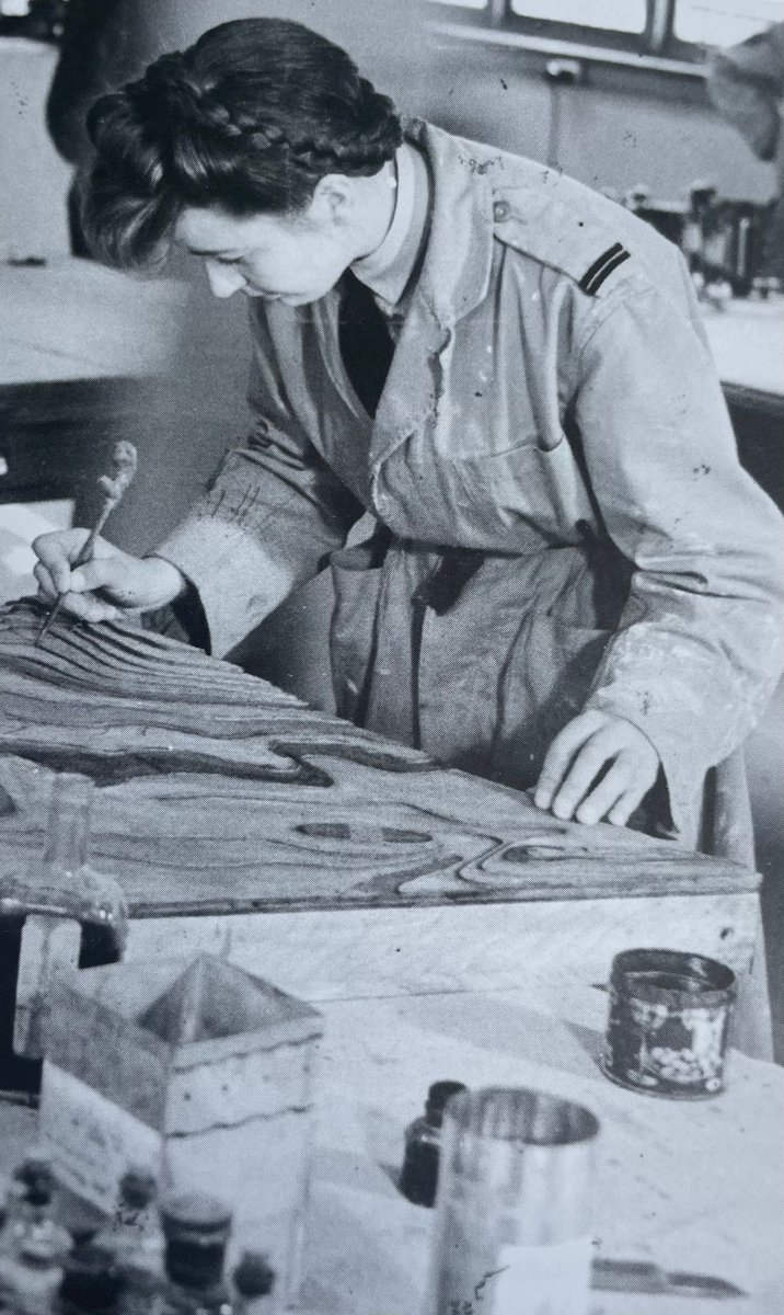 Helroise Hawkins, WAAF officer in the Model Making Section, or V Section, RAF Medmenham. The section constructed over 1,400 models. These models were used in the planning and briefing of all Allied landing operations, including D-Day.
