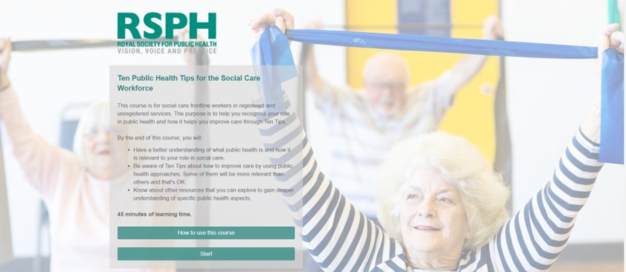 Do you work in social care & willing to test a new on-line training resource that we are developing to enhance your knowledge & action on public health? If you are able to spend an hour next week to get involved in our initial testing phase, then please do get in touch.