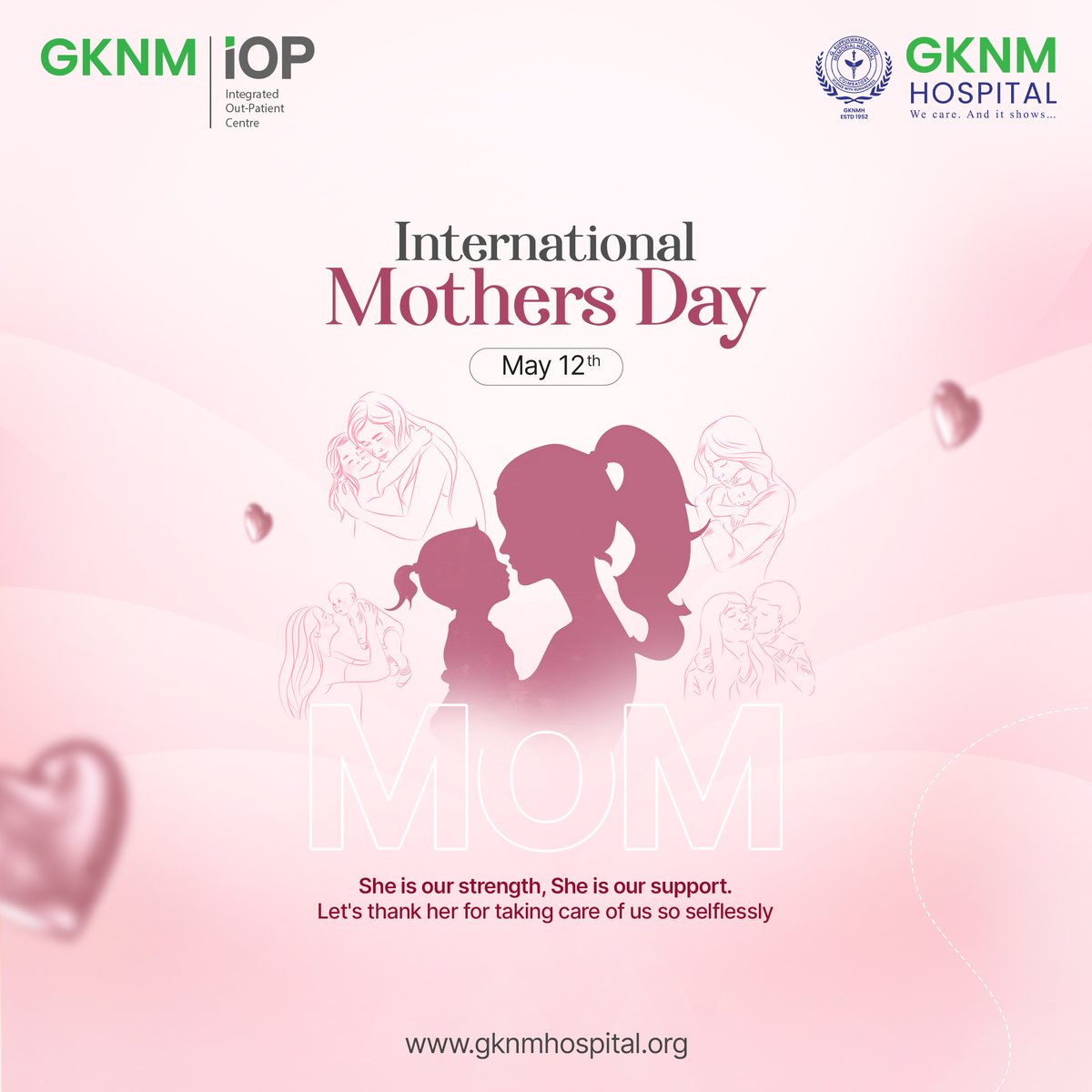A mother is a synonym of irreplaceable and unconditional love Happy Mother's Day to all the mothers and the mom-to be's #HappyMothersDay #MothersLove #Motherhood #Endlesslove #Mothersday2024 #GKNMiOP #GKNMHospital #GKNM #GKNMH