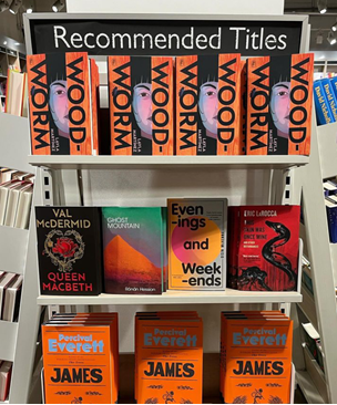 We're 😍 all the bookseller love for Layla Martinez's Woodworm, translated by Sophie Hughes and @annielmcd! Here's our glorious edition out in the wild @Foyles and congrats to our friends at @TwoLinesPress for the Indie Next Pick! 'Draws you in and slams the door behind you' 🐛
