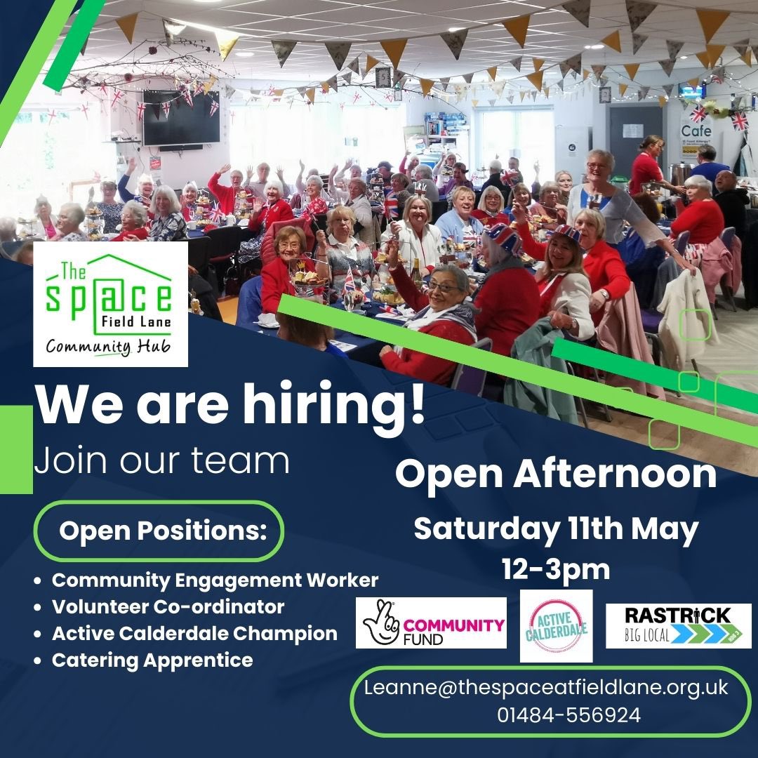 Are you looking for a new job? Do you want to work for an incredible local organisation? Our #VACMember org @spacefieldlane are hiring! Join them tomorrow at their Open Afternoon to find out more information 👇🏾