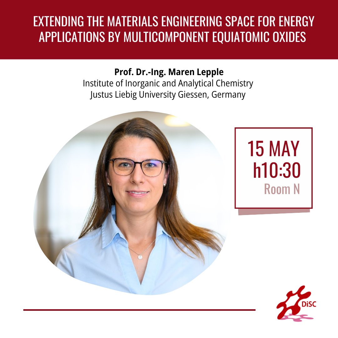 🧪Seminars Alert
May 14, 4:00 PM: Prof. Dr. Klaus Müller-Buschbaum from <a href="/jlugiessen/">Universität Gießen</a> talks about Chemical Vapour Transport for resource recovery♻️.
May 15, 10:30 AM: Prof. Dr.-Ing. <a href="/MarenL_13/">MarenL</a>, also from <a href="/jlugiessen/">Universität Gießen</a>, explains High Entropy Oxides and their applications⚡
#discunipd
