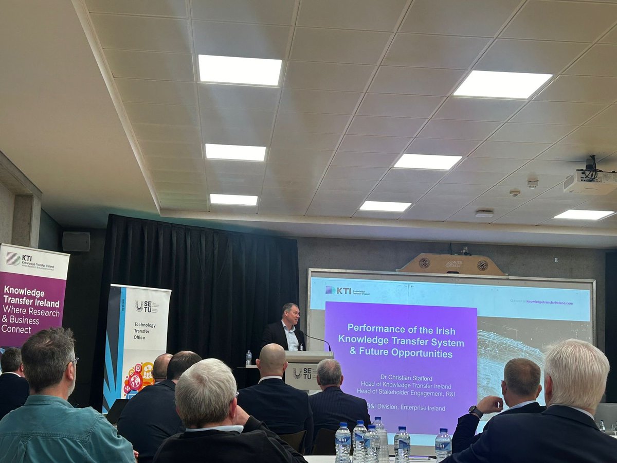 Dr. Christian Stafford, Head of Knowledge Transfer Ireland as second speaker, providing an overview of the National KTI Ecosystem, its future Challenges and Opportunities. #KTI #IKTA #SETU For more information on KTI: rb.gy/jvg4z8