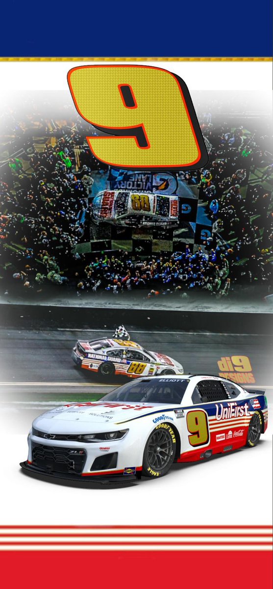 We're tipping our hats off with  a nod  of our own to Dale Earnhardt Jr. race-winning No. 88 paint scheme in the 2014 with our UniFirst Corporation Chase Elliott #NASCARThrowback #WallpaperWednesday!!