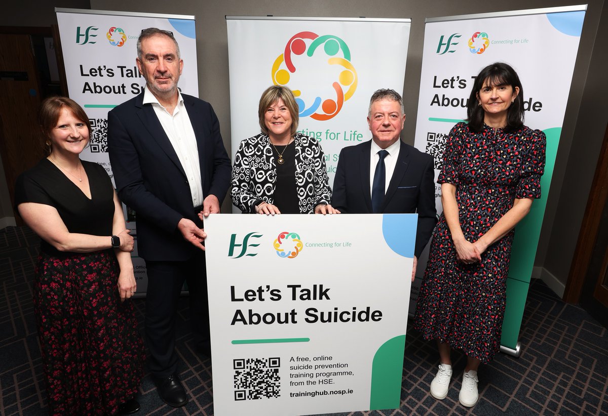 Yesterday @MaryButlerTD, @MccallionDamien and @johnfmeehan launched #LetsTalkAboutSuicide – a new online programme that brings hope and reassurance that suicide prevention is possible, and that we all have a part to play. #connectingforlife about.hse.ie/news/hse-launc…