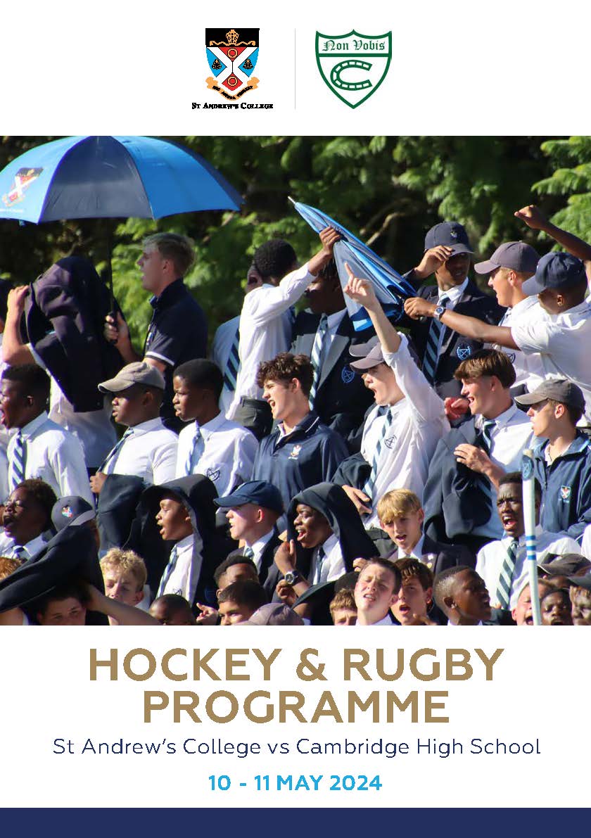 ST ANDREW'S COLLEGE vs CAMBRIDGE HIGH SCHOOL Please find the programme for the St Andrew's College vs Cambridge High School Fixtures through the link below. Enjoy a wonderful weekend of school sports with us! shorturl.at/rAW57