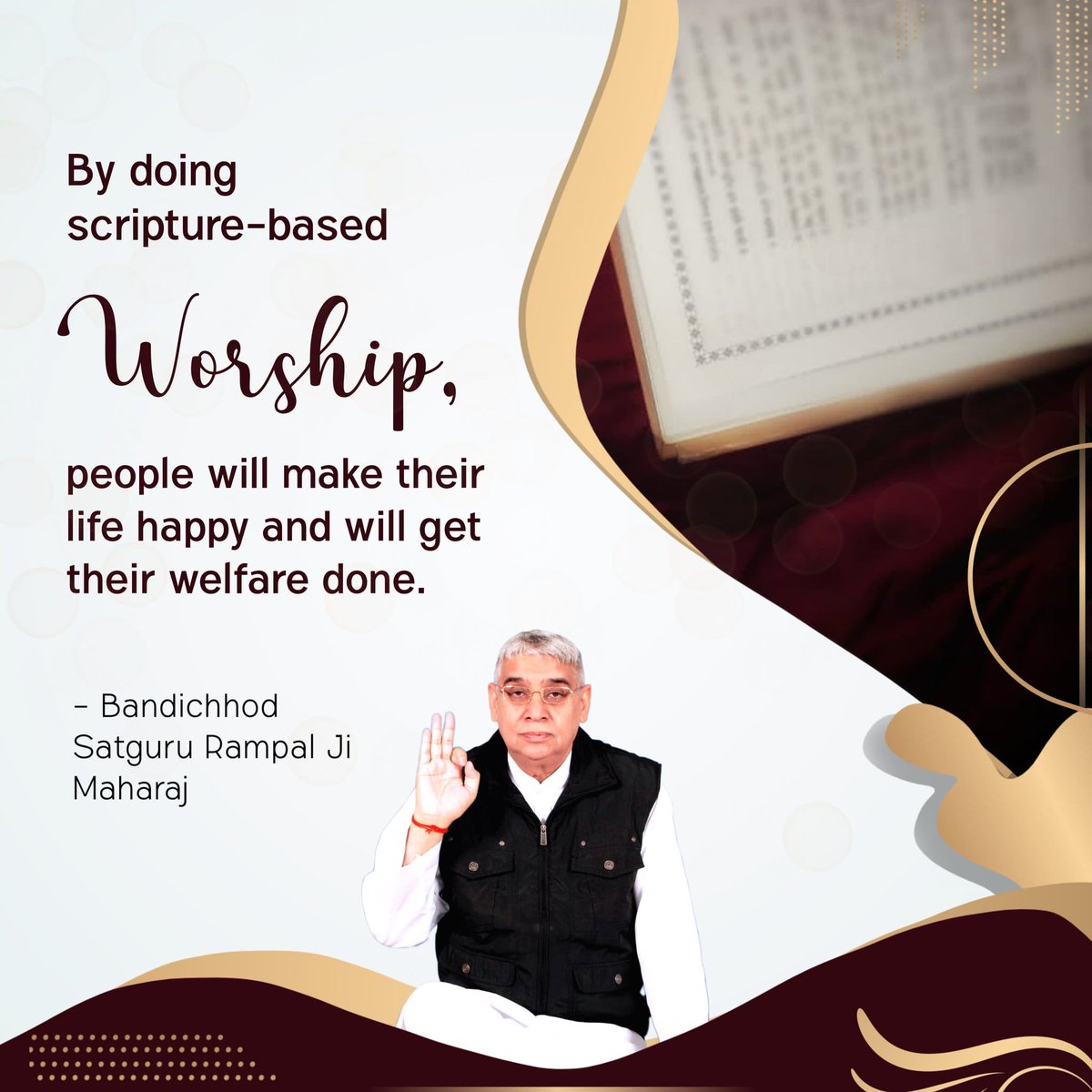 #GodMorningFriday 
By doing
scripture-based Worship,
people will make their life happy and will get their welfare done.
~ Bandichhod SatGuru Saint Rampal Ji Maharaj
Must Visit our Satlok Ashram YouTube Channel for More Information
#fridaymorning