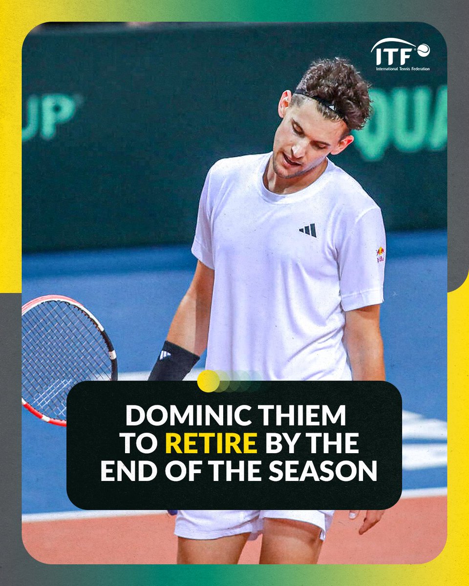 You will be missed, @domithiem 💛 Former World No. 3 and 2020 US Open champion Dominic Thiem has announced his plans to retire by the end of the season as a result of the wrist injury which derailed his career.