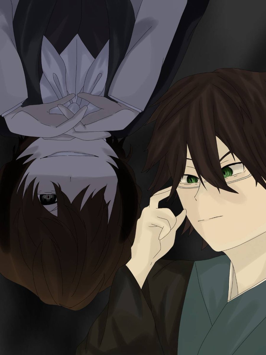 低クオですみません💦
#文ストのアニメ61話まで描いたら画力は上がるのか

『其の一ポiオと乱i歩　其の二天の海をゆく白鯨のありて』
 #文スト  #BSD