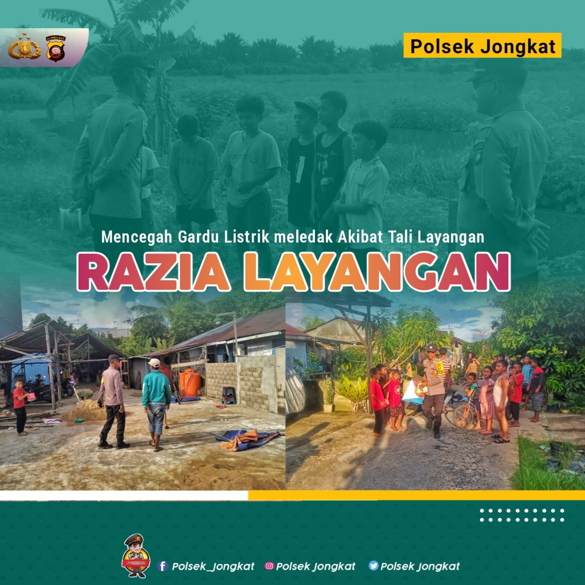 PJungkat's tweet photo. Jongkat | Terkait Keluhan Warga dengan Padamnya listrik akibat meledaknya Gardu Induk di Desa Jungkat Polsek Jongkat Gelar Razia Layangan di Pimpin Kapolsek Jongkat Iptu Mulyadi Jaya, S.A.P.

@divisihumaspolri
@Kalbarpresisi
@polresmempawah
@BagsumdaPolresMempawah
@sudarsonosik https://t.co/Ck5InnAvF6