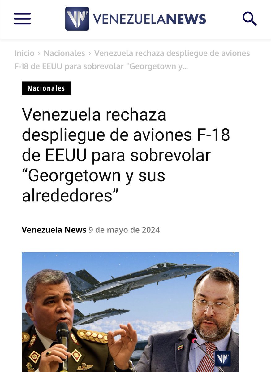 El General en Jefe @vladimirpadrino enfatizó que Guyana es una colonia de EE.UU. y destaca la vigilancia de la Fuerza Armada de Venezuela en el territorio Esequibo. #ElEsequiboEsDeVenezuela   

 #VenezuelaFestivalDeAmor #sergetti