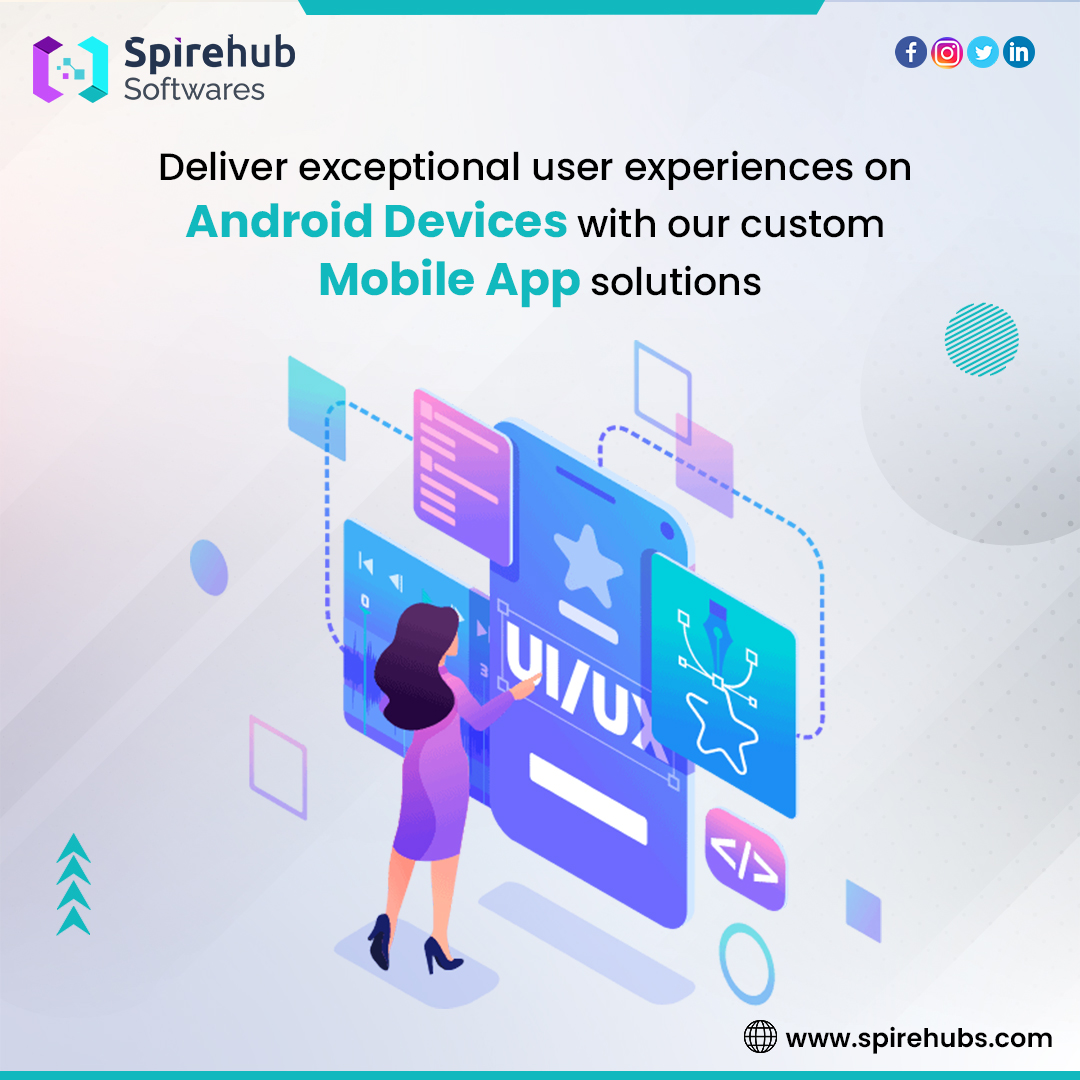 Deliver exceptional user experiences on
Android Devices with our custom
Mobile App solutions

#mobileapplication #mobileapplicationdevelopment #app #iosdeveloper #androiddeveloper #appdevelopmentcompany #app #reactjs #spirehubsoftwares #spirehub