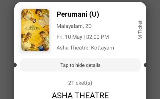 Watched #Perumani 
Below average 1st half followed by a good 2nd half & excellent final 30mins.
Vinay Forrt & Lukman done well.
Visuals & songs good.
Takes too much time to connect & the length are the negatives.
Try it if you're a fan of Kunjiramayanam model films.
3/5
FUN WATCH
