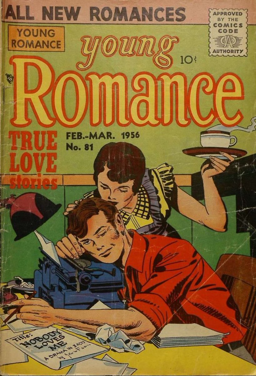 Daily Kirby Romance Cover! Feb.-Mar., 1956 Prize Kirby inks #romancecomic #comics #jackkirby