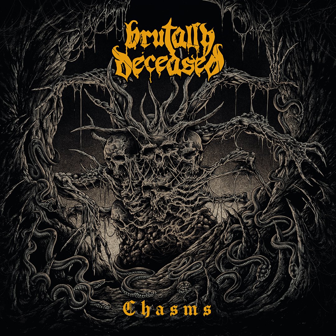 +++ ANNOUNCEMENT +++ BRUTALLY DECEASED - 'Chasms' CD - 3 panel digipack w/glossy lamination - 12pgs booklet - artwork by Maciej Kamuda - limited to 500 copies Pre-order on 13th May 2024: doomentia.com #deathmetal #brutallydeceased #NewAlbum #doomentia