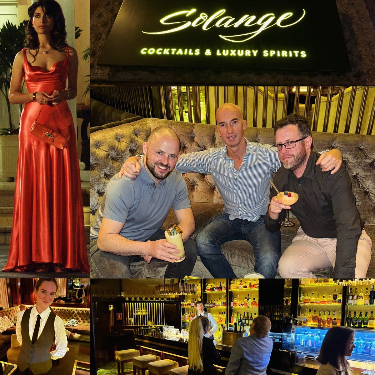 Tom and friends found an outstanding cocktail bar in Barcelona - Solange! 👗🍸🇪🇸💃🏻 #CasinoRoyale