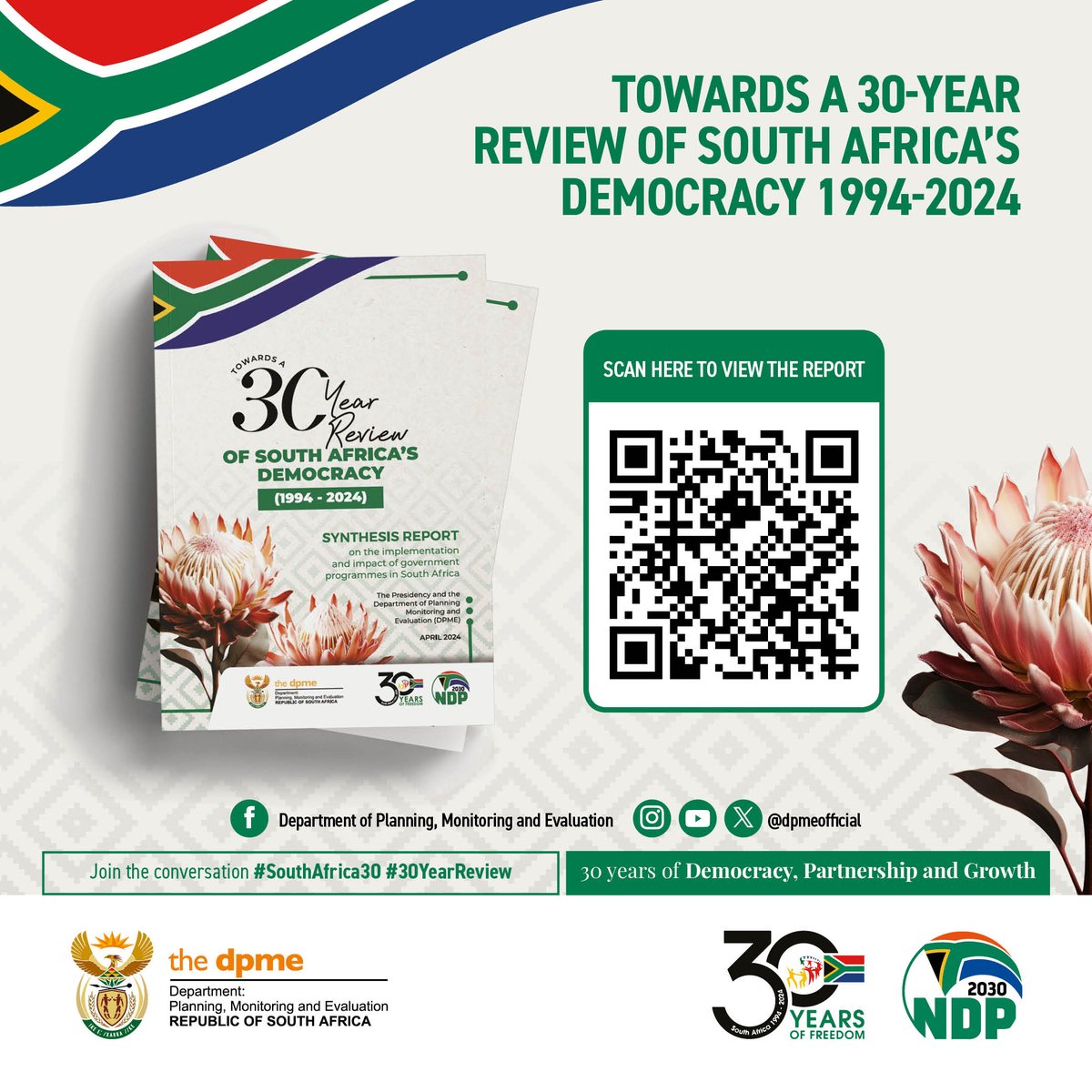 Read the #30YearReview report on the following link: dpme.gov.za/publications/3…… #30YearsOfDemocracy #SouthAfrica30 🇿🇦