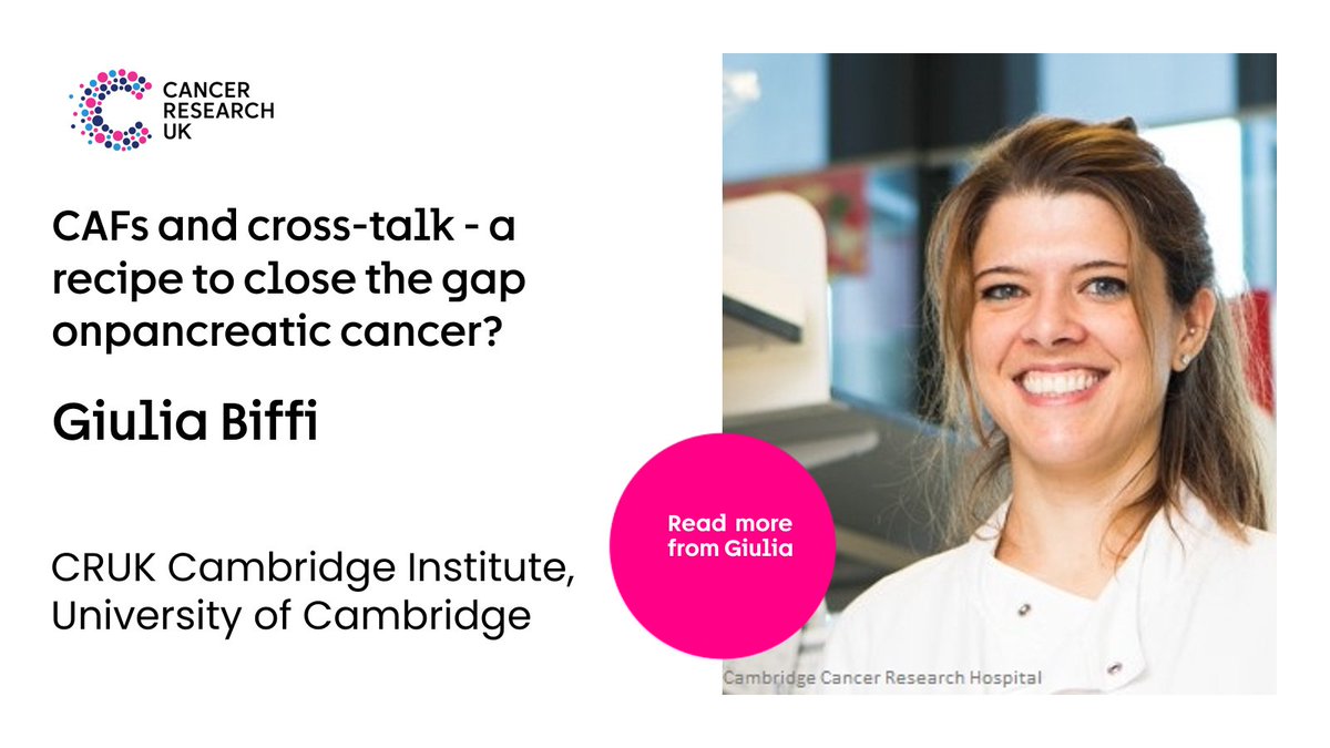 Junior Group leader at @CRUK_CI, Giulia Biffi has been making her mark in pancreatic cancer research. Her work raises questions about cancer-associated fibroblasts and their potential to offer new therapeutic opportunities for patients. Read the article 👉bit.ly/4bvXauH