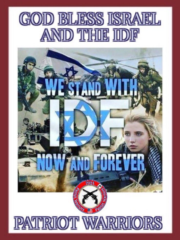 Follow🇺🇸Patriot Warriors who Stand With Israel🇮🇱Drop your names to join the Israel Group @3Myriam1 @StevenZack13 @FinalBattle24 @sxdoc @LMullanix @LindaSoG @agiletopper @MLilyjo @bulldog_spirit2 @archang71791580 @chapman_p7879 @YorkshireLady3 @AtlantaMaga4me @JewsChooseTrump