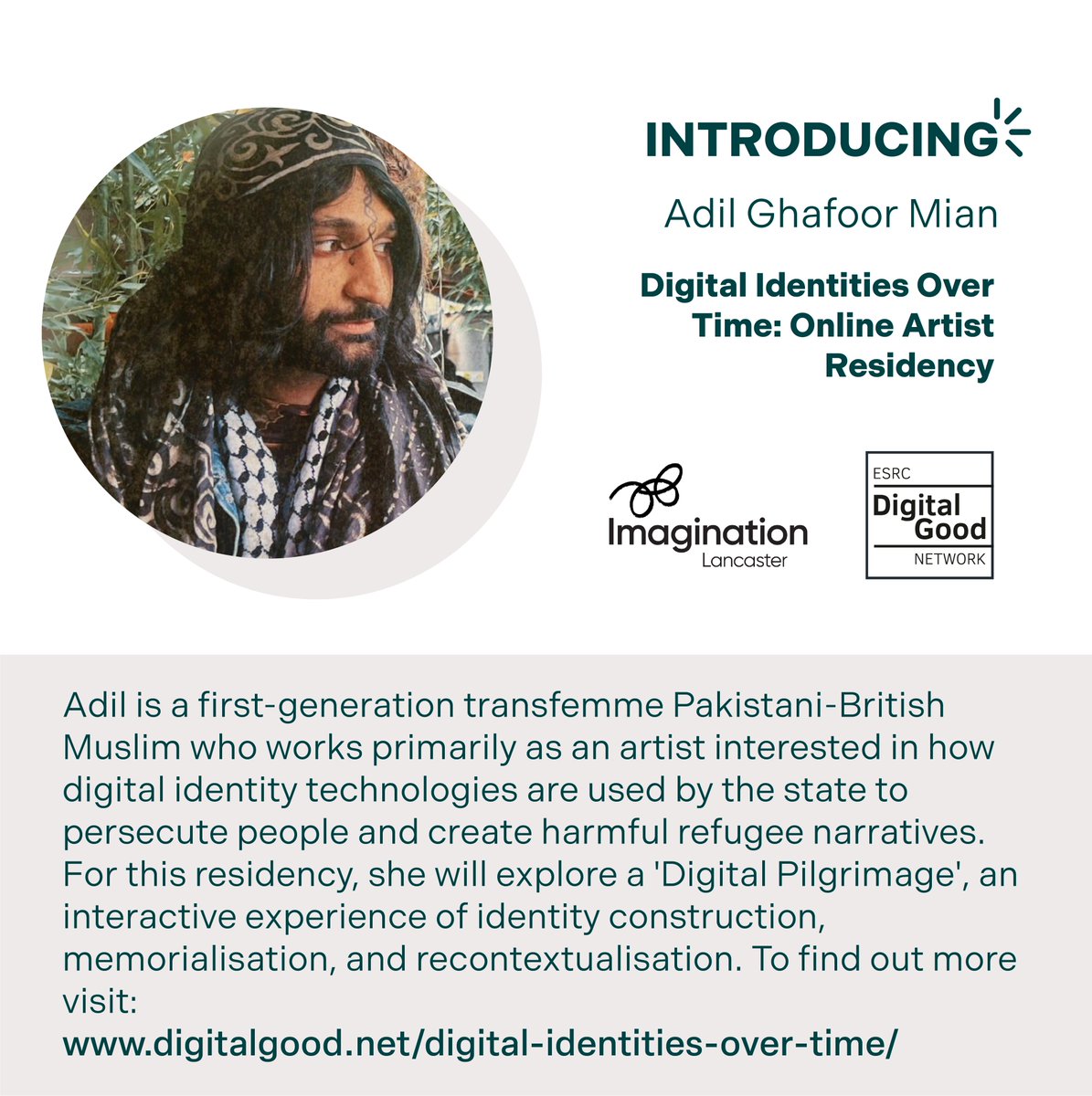 digitalgoodnet's tweet photo. 3/4 Next we have Adil Ghafoor Mian...
#digitalidentities #digitalID #digitalart #artistresidency #AdilGhafoorMian #digitalgood #digitalidentitytechnology #DigitalPilgrimage #refugeestories #refugees #identityconstruction #multimediaart #mythmaking #digitalidentitiesovertime https://t.co/mYklJtBUEE