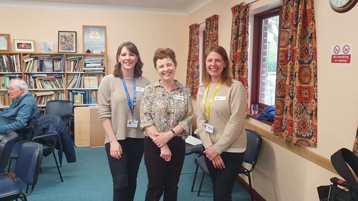 Here's our #team Lauren and Nicky recently in #highcliffe #dorset meeting the local #dementia group with Michele from @bournemouthuni to talk about #timefordementia want to hear more about the programme in #dorset get in touch today timefordementia@alzhiemers.org.uk