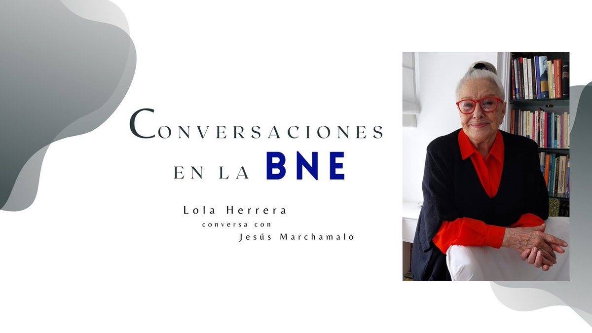 📒El martes 14 de mayo tenemos un nuevo encuentro del ciclo 'Conversaciones en la BNE'. La actriz Lola Herrera conversará con Jesús Marchamalo sobre los referentes literarios que han formado su biblioteca personal y la influencia en su formación. 🔗bne.es/es/agenda/lola…