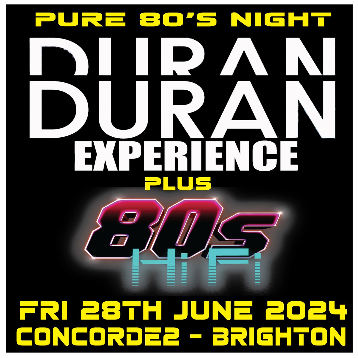 🪩🪩 Coming Soon 🪩🪩 The DURAN DURAN Experience & 80s HiFi are heading to C2 in a few weeks for the ultimate pure 80's night. Grab your tickets today and we will see you on the dance floor. Tickets available from concorde2.co.uk