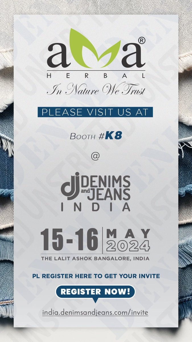 The wait for five days is about to turn into live days to witness a more productive side of our sustainable denim with our Biochemically pre-reduced natural indigo.
#SustainableDenim #EcoFriendlyFashion #NaturalIndigo #SustainableStyle #BioFashion #EcoDenim #AMAHerbal