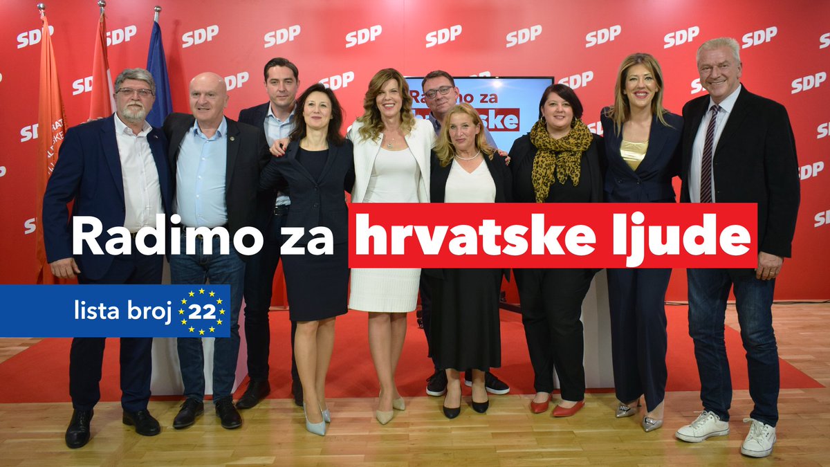 𝐑𝐀𝐃𝐈𝐌𝐎 𝐙𝐀 𝐇𝐑𝐕𝐀𝐓𝐒𝐊𝐄 𝐋𝐉𝐔𝐃𝐄! 🇭🇷🇪🇺 Naše kandidatkinje i kandidati jamac su da će se glas naših građana u EU čuti. Dok su drugi pričali priče, SDP-ovi eurozastupnici su se borili za hrvatske interese. Tu borbu ćemo nastaviti i u ovom sazivu Europskog parlamenta!